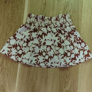Cat & Jack Floral Mini Skirt in Brown and White